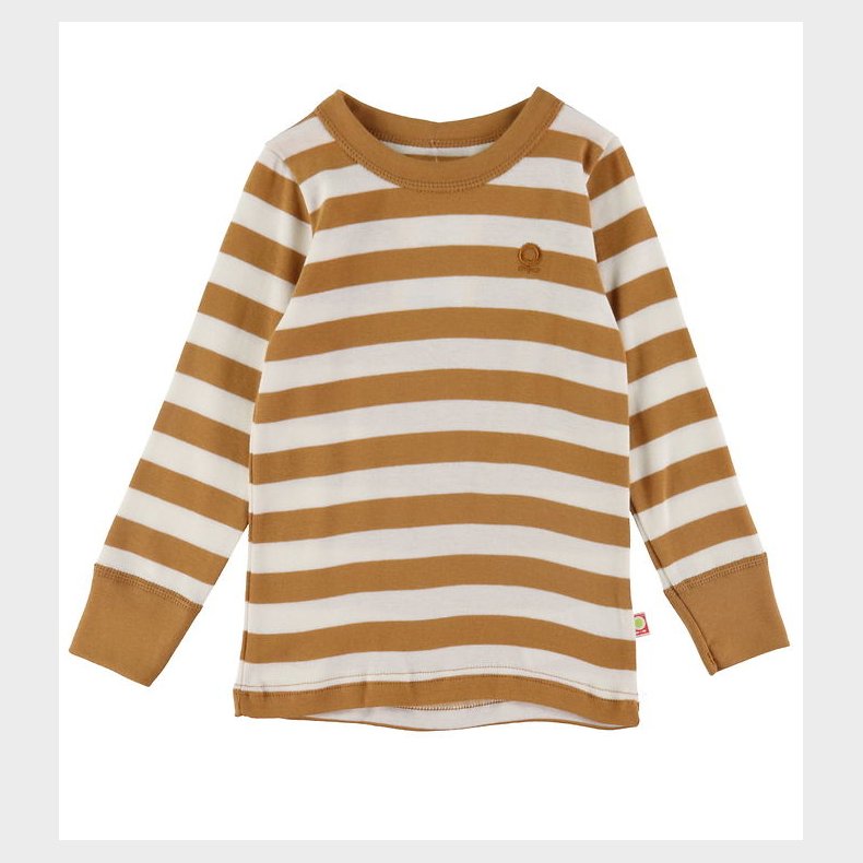 Katvig Bluse - Brun/Hvid Stribet