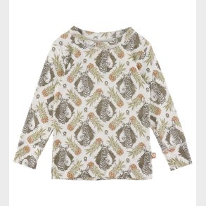 Katvig Bluse - Hvid m. Tropisk Print