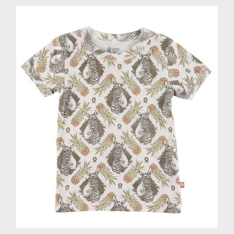 Katvig T-shirt - Hvid m. Tropisk Print