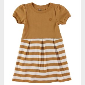 Katvig Kjole - Brun/Hvid Stribet