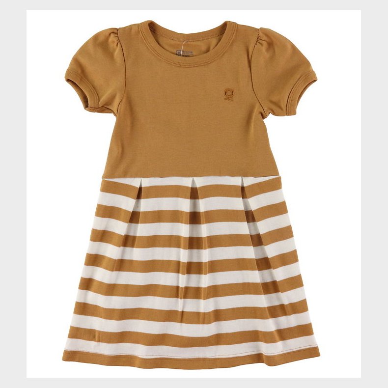 Katvig Kjole - Brun/Hvid Stribet