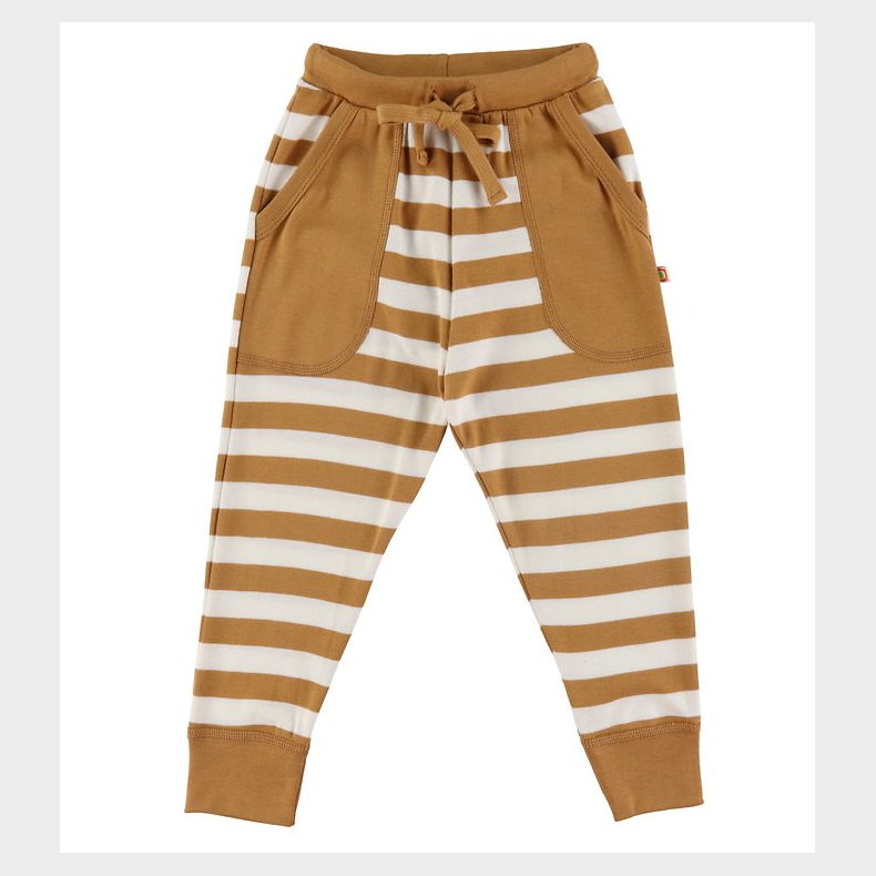 Katvig Bukser - Brun/Hvid Stribet
