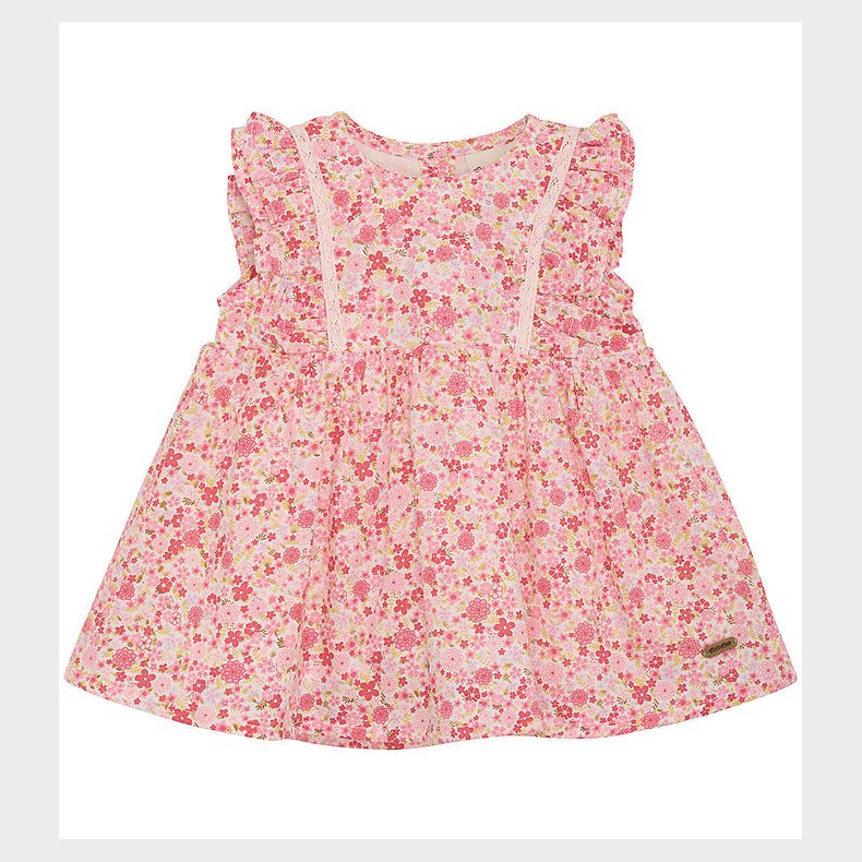 Minymo Kjole - Pink Dogwood m. Blomster