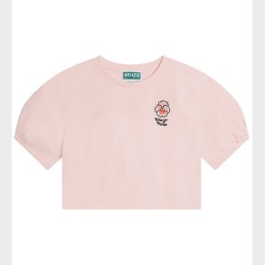 Kenzo T-shirt - Cropped - Veiled Pink m. Blomst