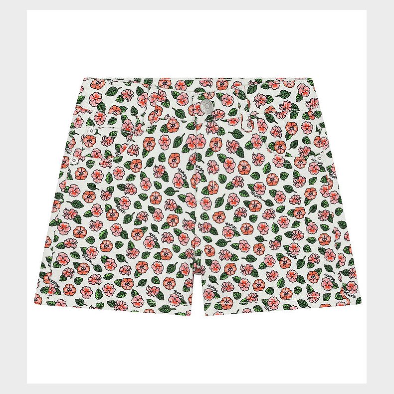 Kenzo Shorts - Denim - Ivory/Rosa m. Blomster