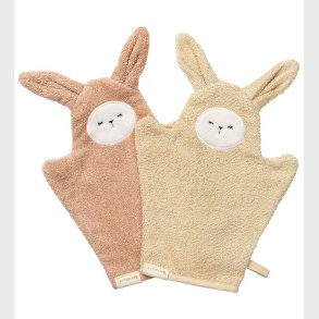 Fabelab Badehandske - 2-pak - Kanin - Old Rose