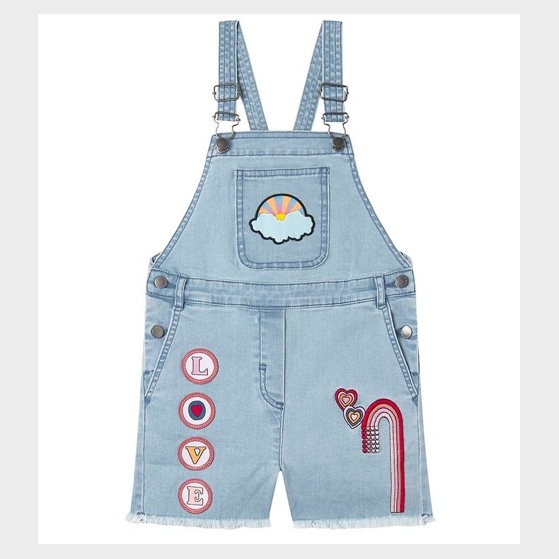 Stella McCartney Kids Smkbukser - Denim - Lysebl m. Patches