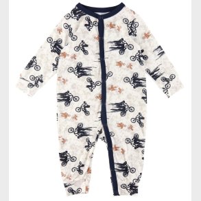 Joha Natdragt - Bambus - Off White/Marinebl m. Cykel