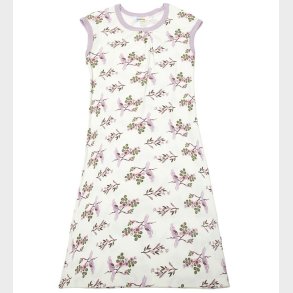 Joha Natkjole - Bambus - Off White/Lilla m. Papeg�je