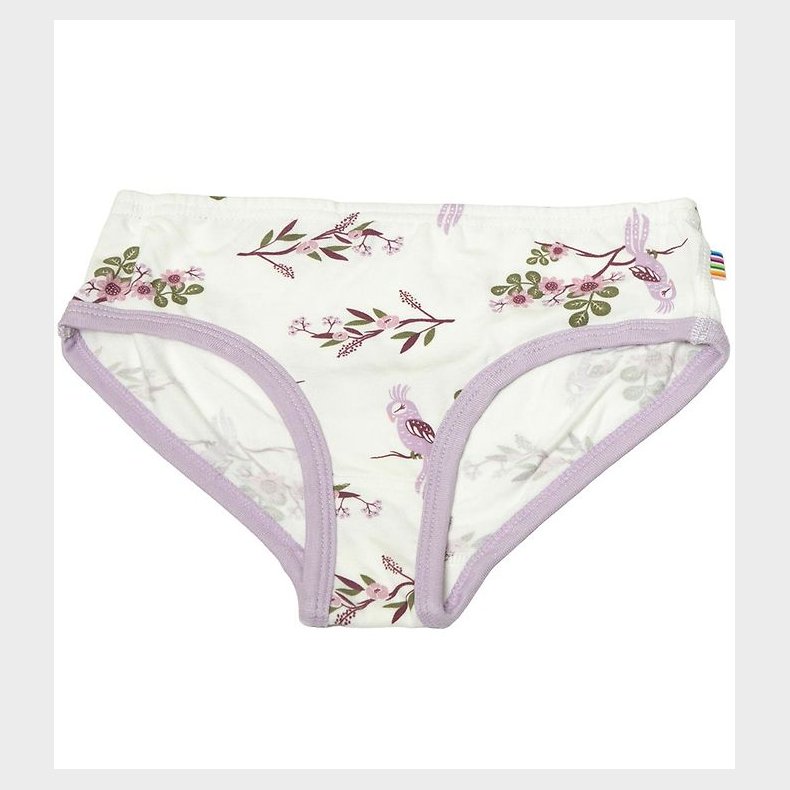 Joha Trusser - Bambus - Off White/Lilla m. Papeg�je