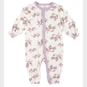 Joha Natdragt - Bambus - Off White/Lilla m. Papegje