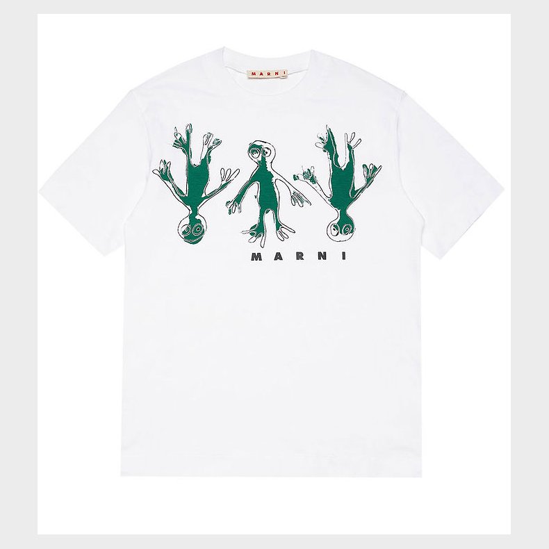 Marni T-shirt - Hvid/Grn