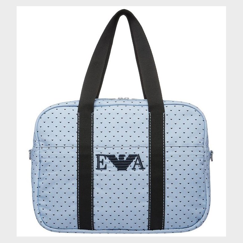 Emporio Armani Pusletaske - Lysebl/Navy m. Logoer