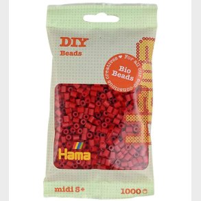 Hama Bio Midi Perler - 1000 stk. - 22 Mrkerd