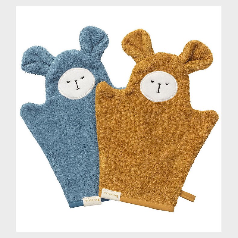 Fabelab Badehandske - 2-pak - Bjrn - Blue Spruce Mix