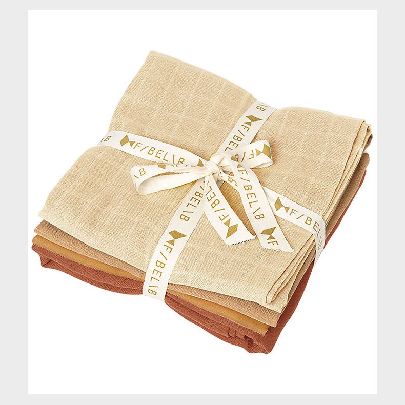 Fabelab Stofbleer - 4-Pak - 60x60 cm - Ochre Mix