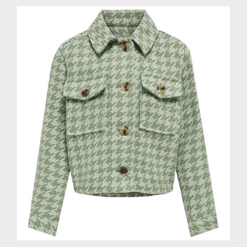 Kids Only Jakke - KogKimmie - Hedge Green Checks Frosty Green