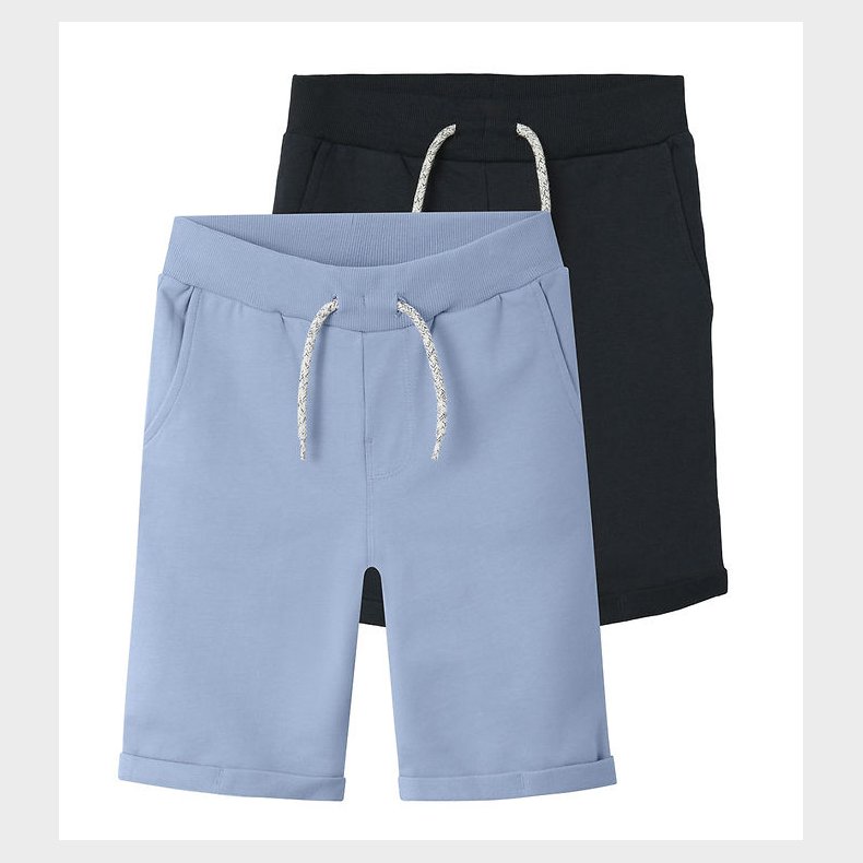 Name It Sweatshorts - NkmVermo - 2-pak - Chambray Blue