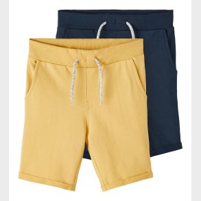 Name It Sweatshorts - NkmVermo - 2-pak - Ochre/ Dark Sapphire