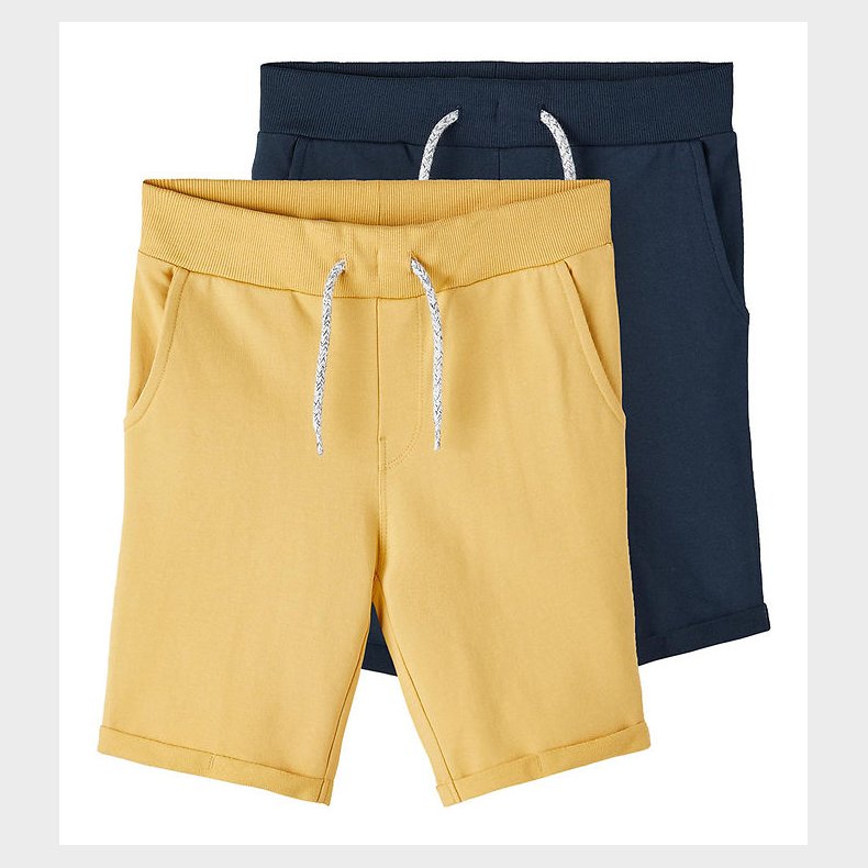 Name It Sweatshorts - NkmVermo - 2-pak - Ochre/ Dark Sapphire