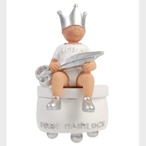 BAMBAM Krukke Til Frste Hrlok - 9 cm - Hvid