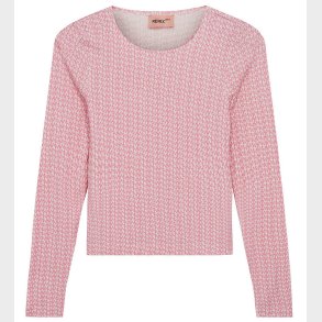 Designers Remix Bluse - Bambus - Jenna Slim - Pink/Logo Print