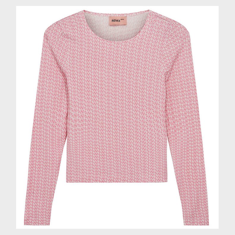 Designers Remix Bluse - Bambus - Jenna Slim - Pink/Logo Print