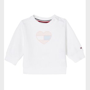 Tommy Hilfiger Sweatshirt - Gingham Flag - Hvid