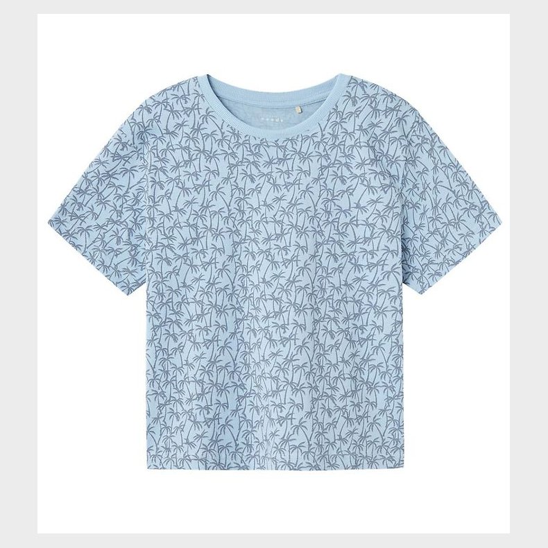 Name It T-shirt - NkmValther - Chambray Blue/Small Palm