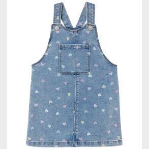 Name It Kjole - Short - NmfRosa - Medium Blue Denim/Hearts