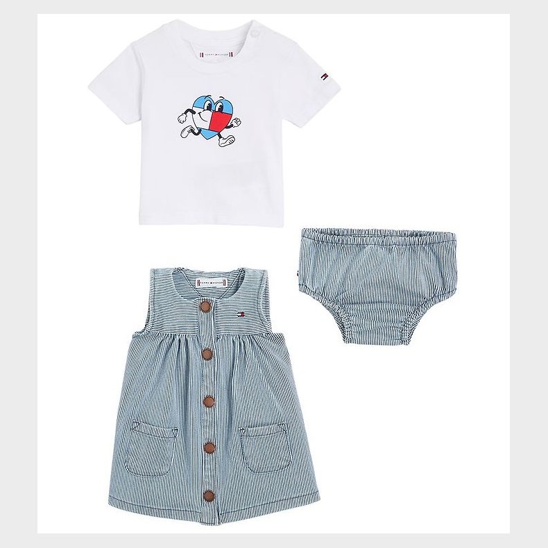 Tommy Hilfiger St - Kjole/T-shirt/Bloomers - Denimstripe