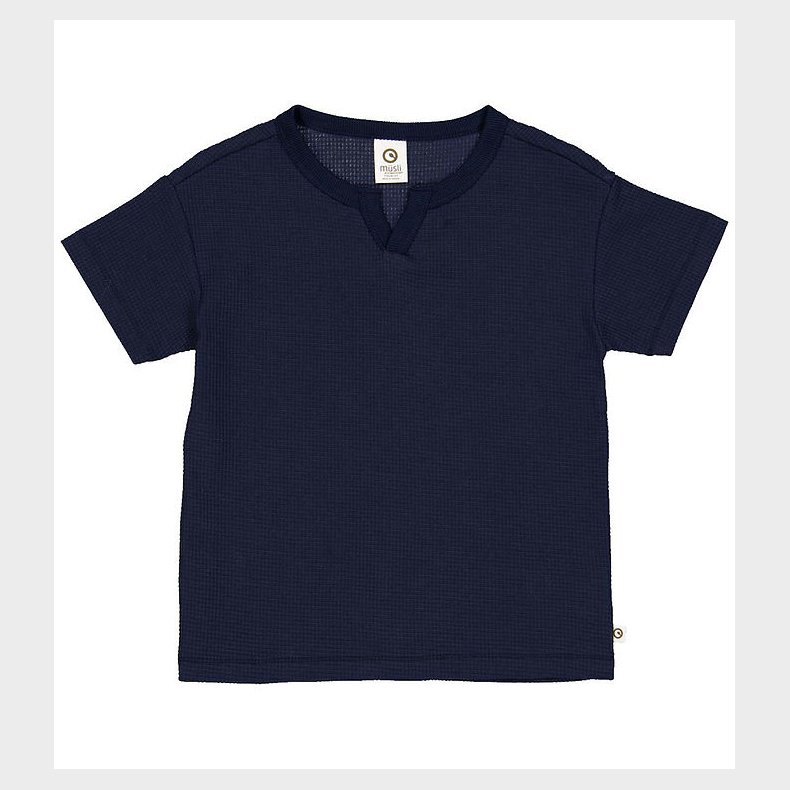 Msli T-shirt - Waffle - Night Blue