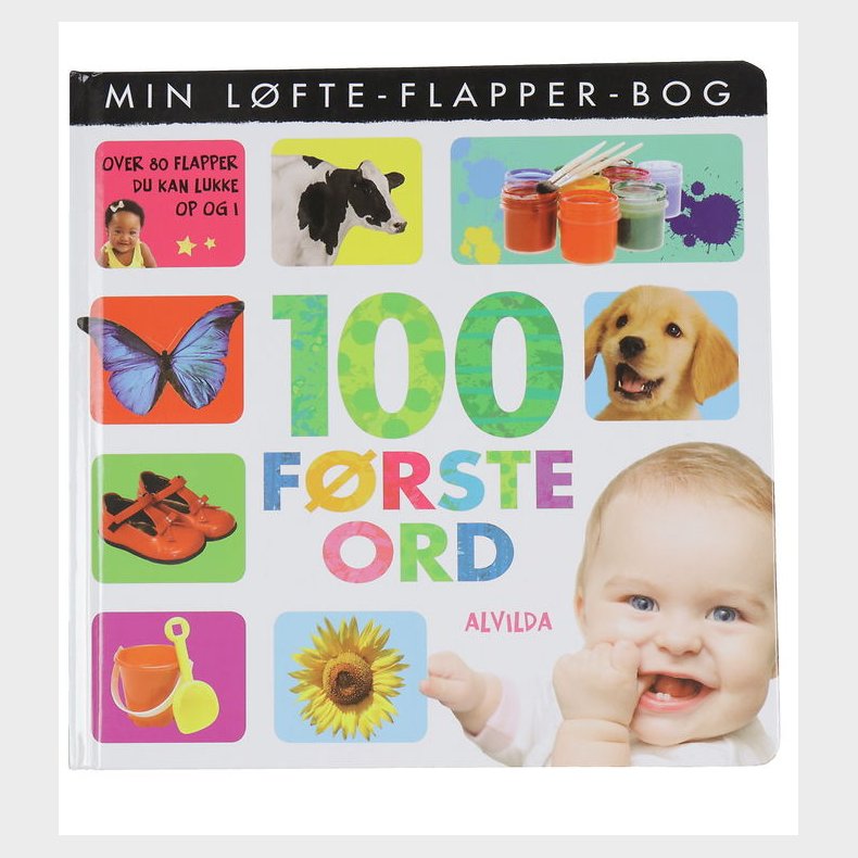 Alvilda Billedbog - Min Lfte-Flapper-Bog - 100 Frste Ord - Dan