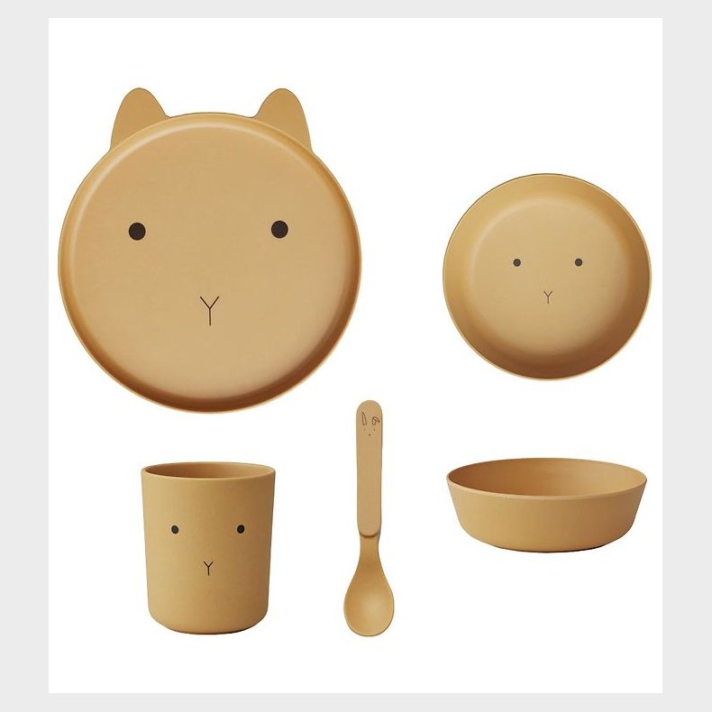 Liewood Spisest - Bioplast - 4 dele - Brody - Rabbit Yellow Mel