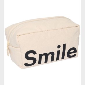 Design Letters Toilettaske - Smile - Natur/Sort