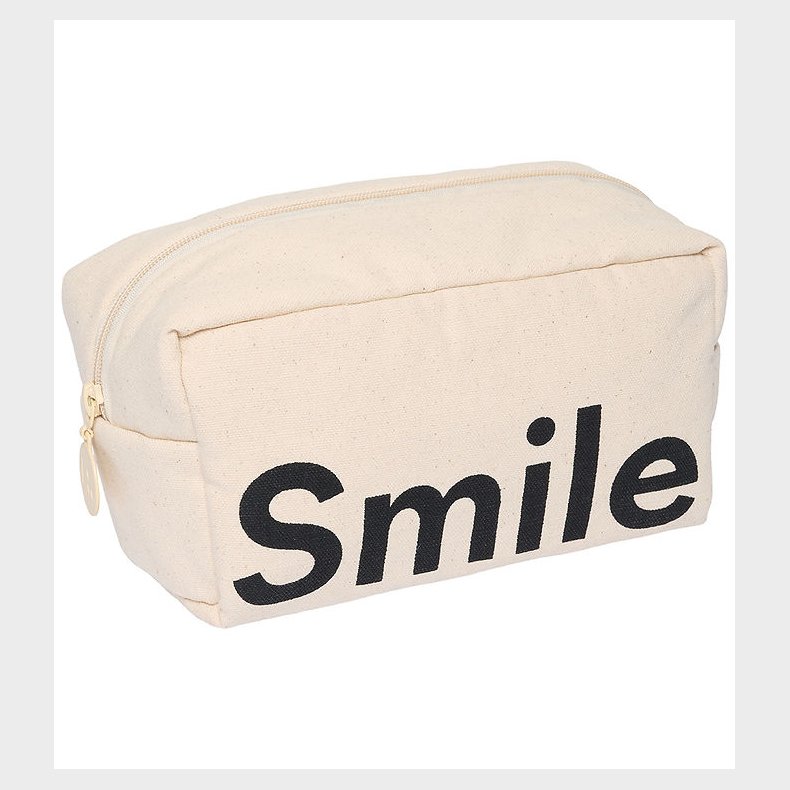 Design Letters Toilettaske - Smile - Natur/Sort