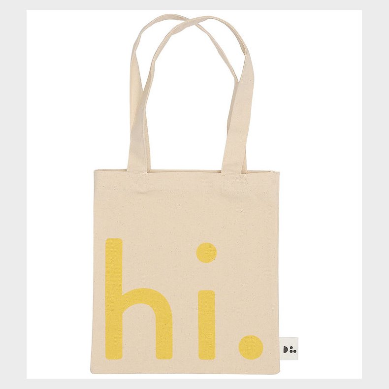 Design Letters Shopper - Lille - Hi - Natur/Gul