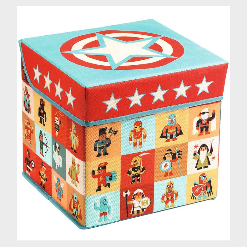 Djeco Opbevaringskasse - 25x25x25 cm - Stjerner