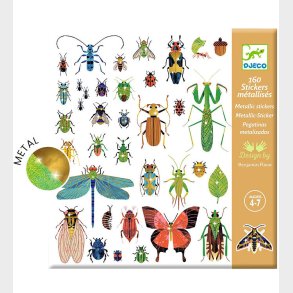 Djeco Klistermrker - Metallic - 160 stk. - Insekter