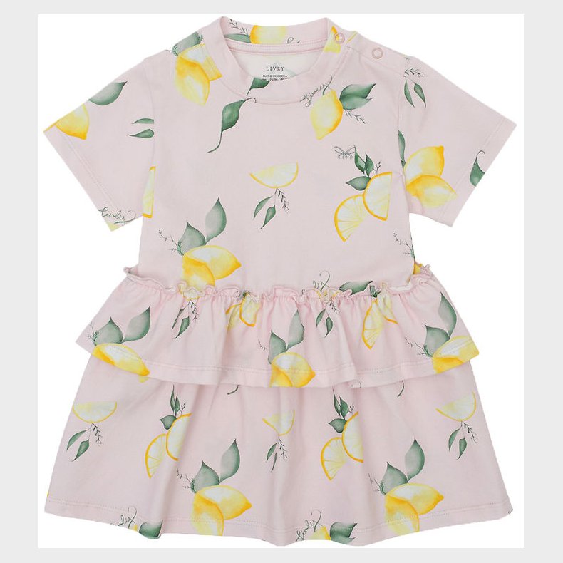 Livly Kjole - Lilly - Lemons/Light Mauve