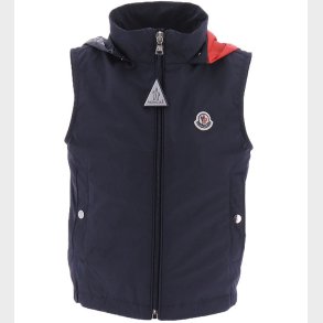 Moncler Vest - Zene - Mrkebl m. Rd/Hvid