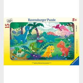 Ravensburger Puslespil - 15 Brikker - Baby Dinosaur Friends