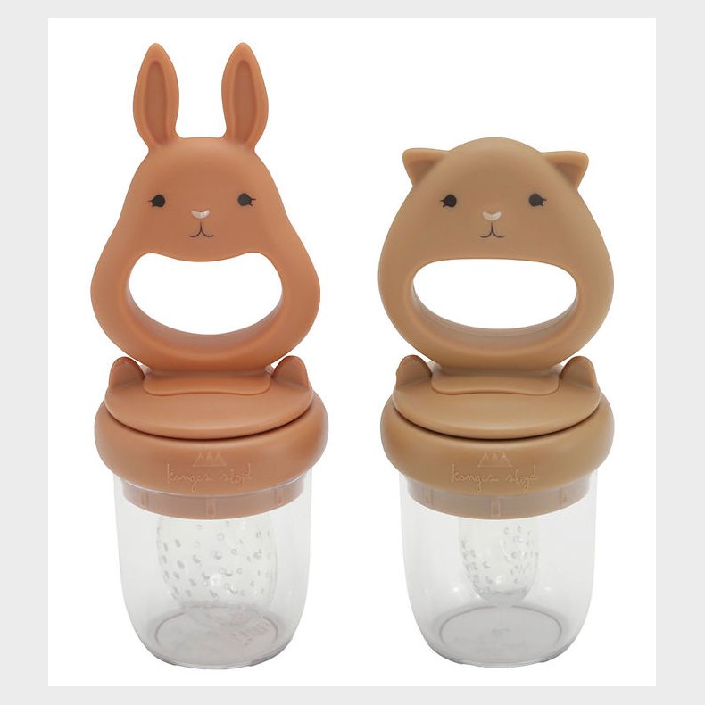 Konges Sljd Food Feedere - 2-pak - Almond/Terracotta