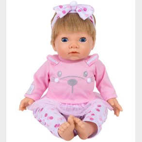 Tiny Treasures Dukke m. Blond H�r - Pink Bunny Baby