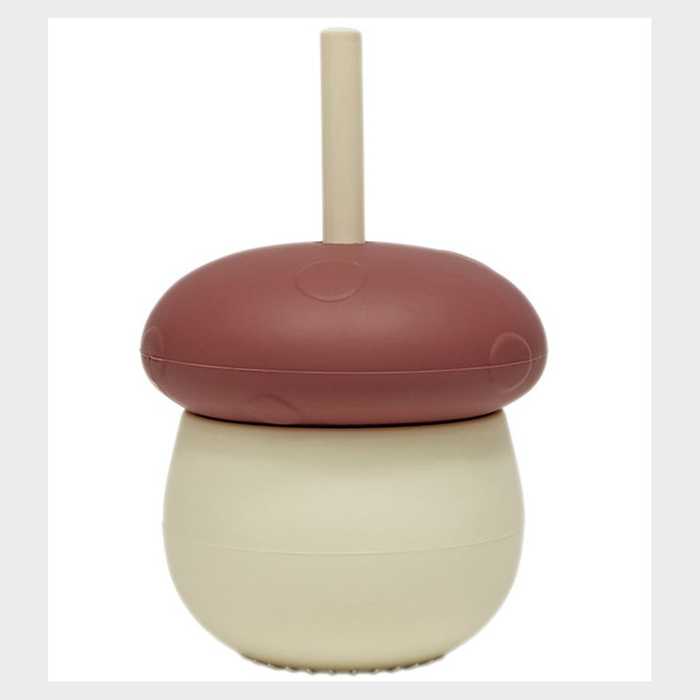 OYOY Kop - Mushroom - Off White/Red