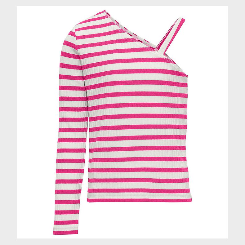 Kids Only Top - KogNella - Cloud Dancer/StripesRaspberry Rose