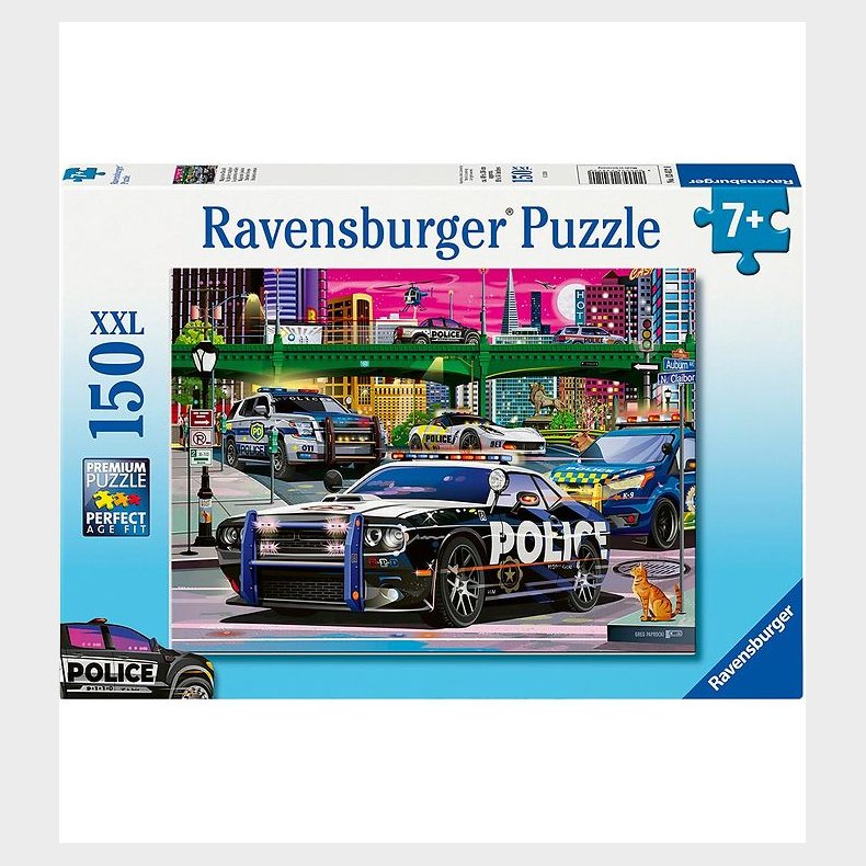 Ravensburger Puslespil - 150 Brikker - Police On Patrol