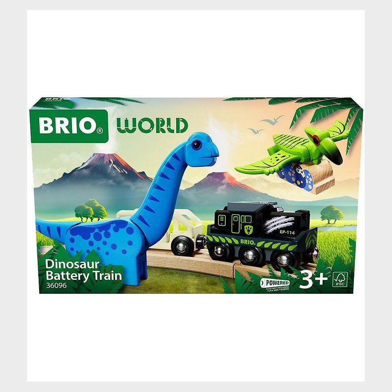 BRIO World Batteridrevet Tog Med Dinosaur m. Lyd og Lys - 36096