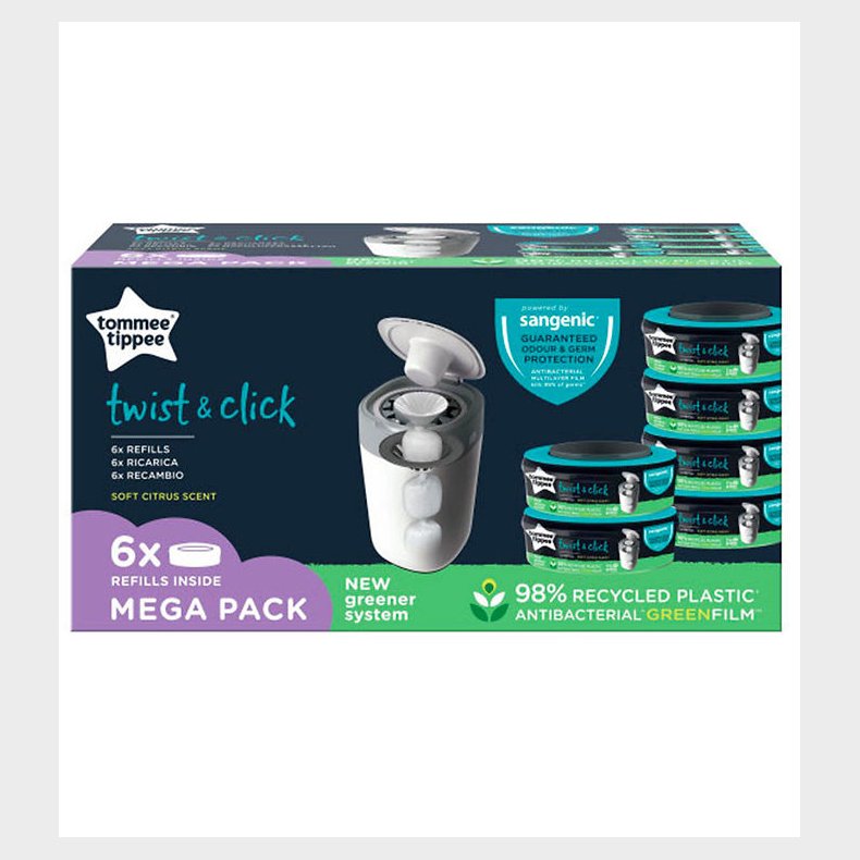 Tommee Tippee Bleposer - Twist&Click Refill - 6-pak