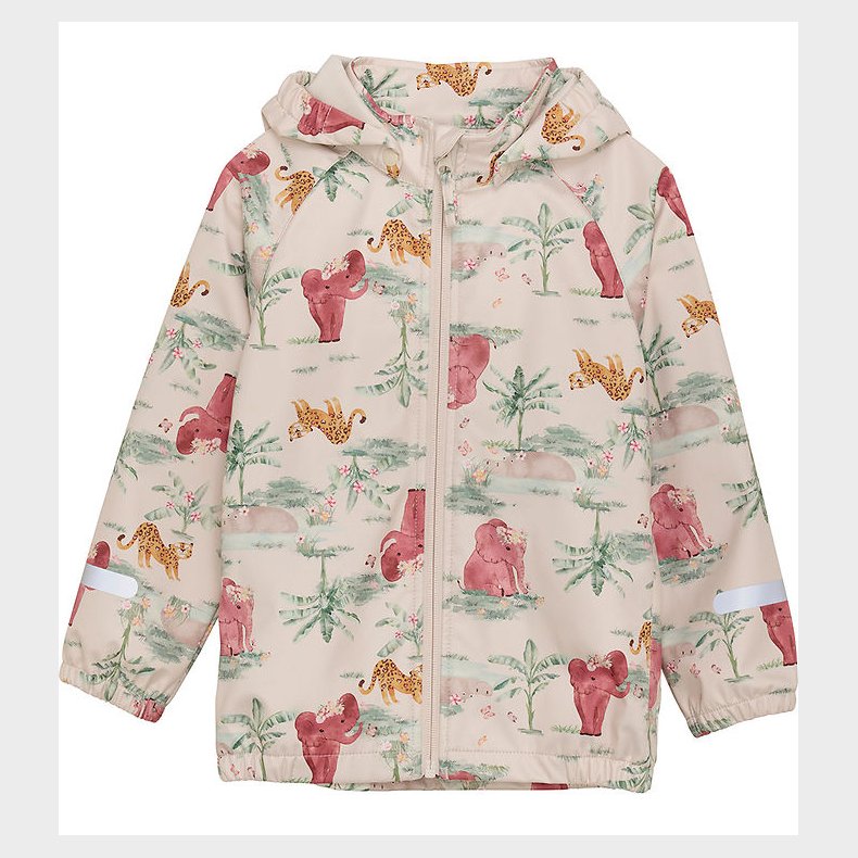 CeLaVi Softshelljakke - Brandied Apricot/Rosa m. Elefanter